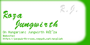 roza jungwirth business card